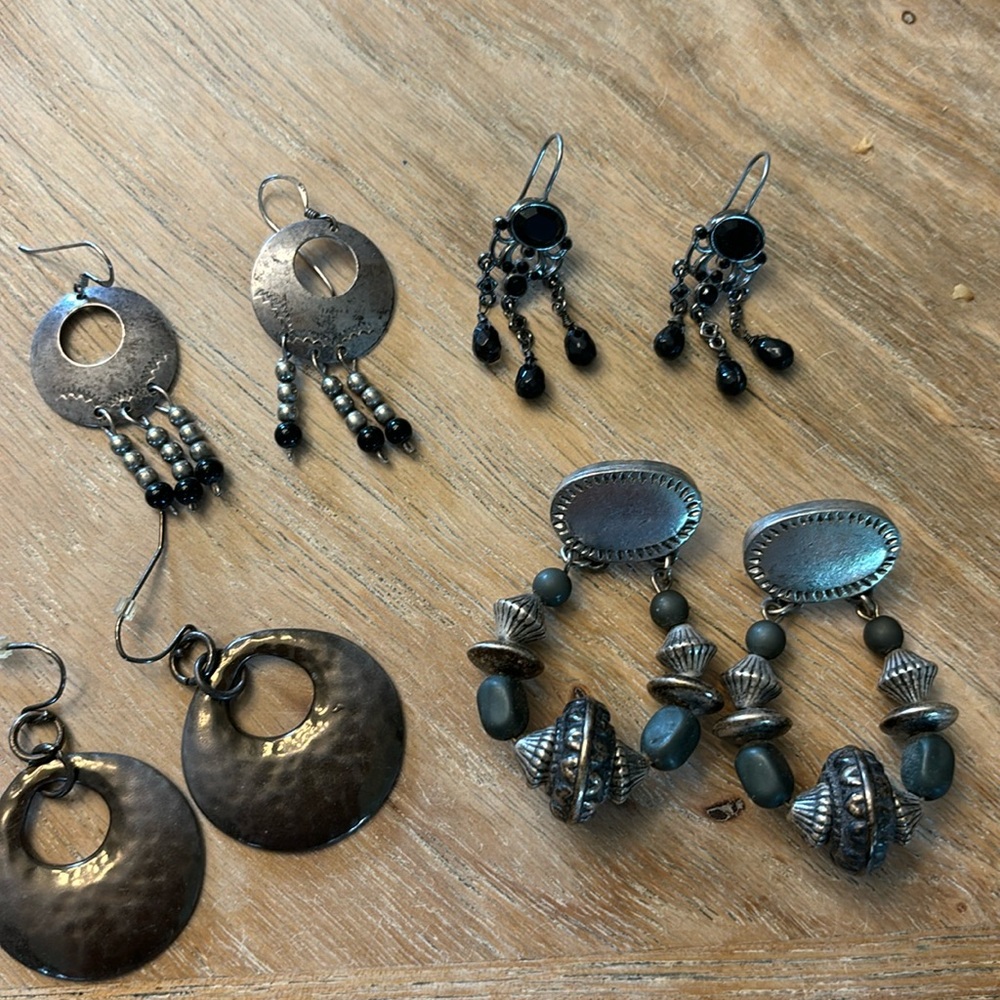 Vintage earrings, set of 4